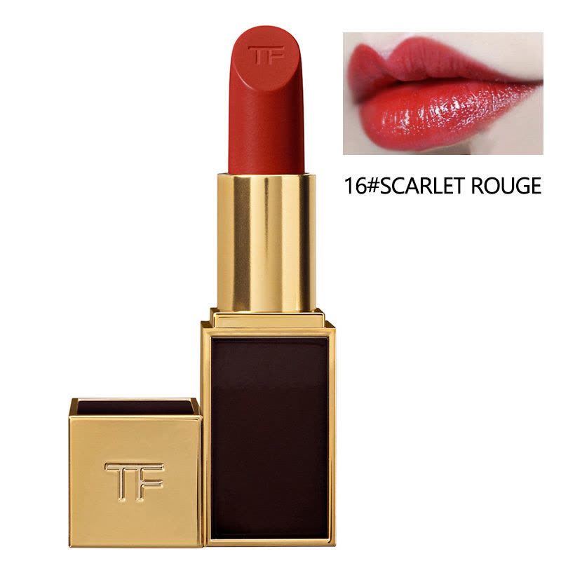 Tom Ford汤姆福特TF口红 TF黑管新品显色口红 3g 16#SCARLET ROUGE 正品送礼物图片