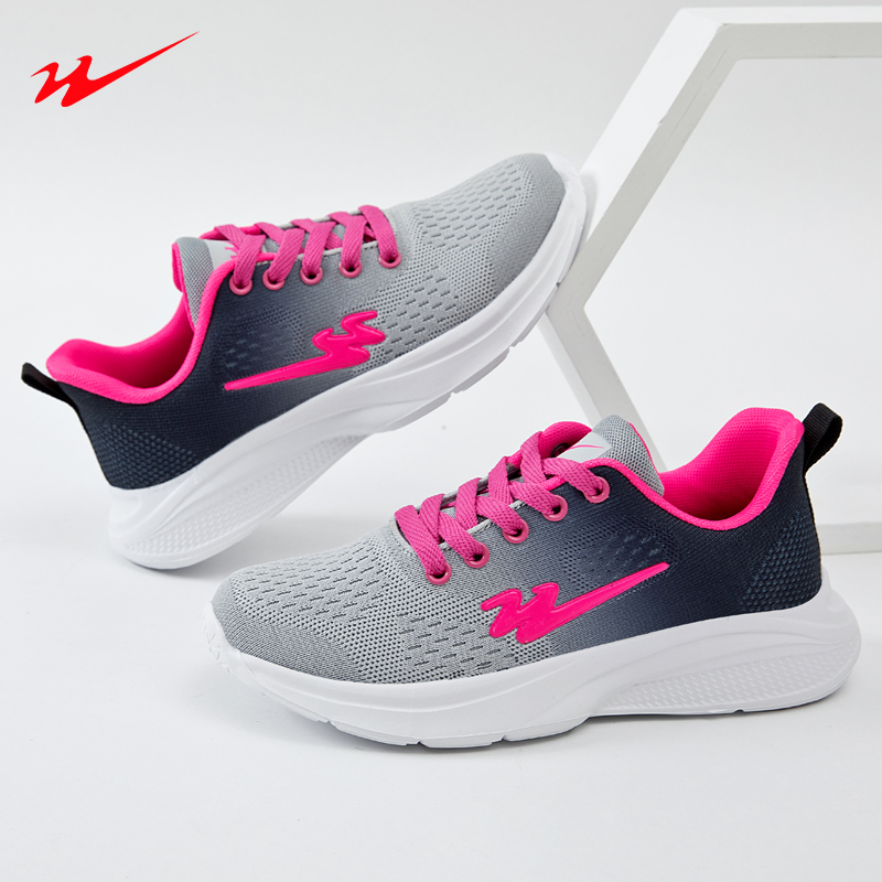 双星男女鞋飞织鞋情侣款2023春季透气百搭渐变色运动休闲鞋93172高清大图