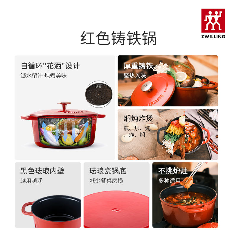 双立人 德国锅具套装全套家用厨房不锈钢锅具刀具炒锅不粘锅铸铁锅 Nova Plus 锅组套装16件套高清大图