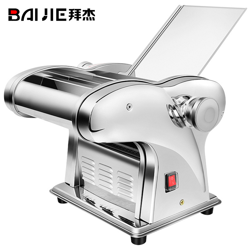 拜杰(BJ) 电动面条机家用全自动不锈钢压面机饺子皮机多功能切面机商用小型面条 三刀