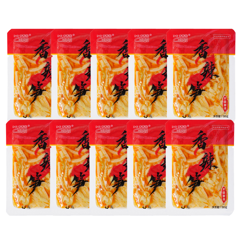 富春龙即食香辣笋30g*10袋装 脆爽可口