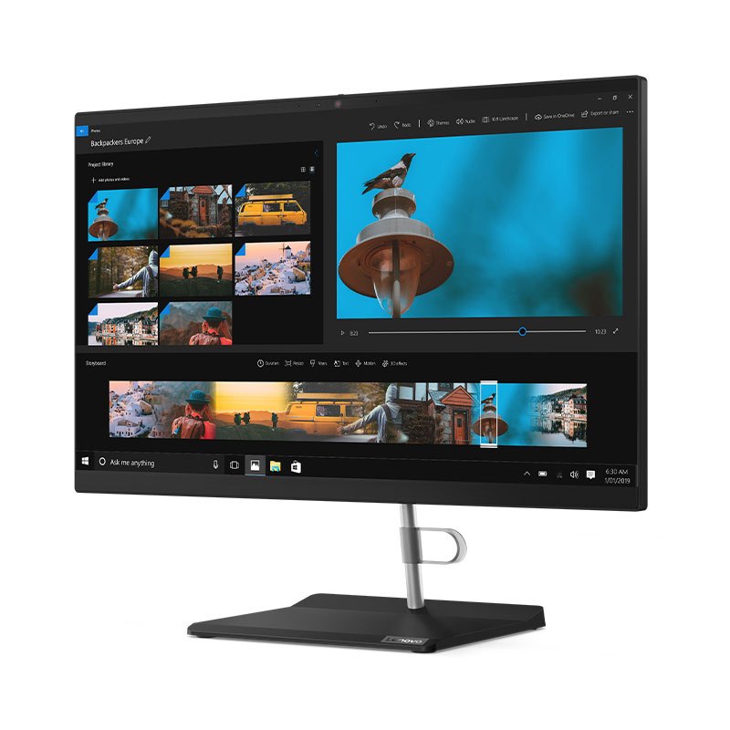 联想Lenovo扬天一体机S5450 商用办公家用电脑 i5-10400T 8G 1T+256G 2G独显 23.8英寸窄边框