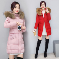 送真毛领 羽绒服女中长款大毛领2020冬装新款收腰韩版显瘦修身时尚白鸭绒潮品牌官方旗舰店特卖