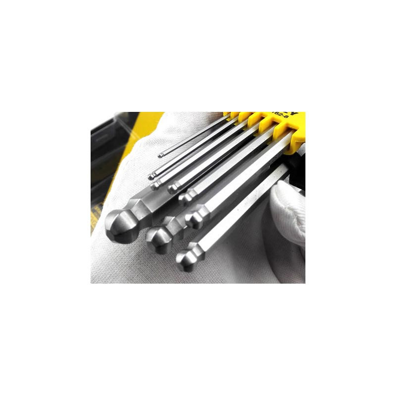 史丹利(Stanley)9件套公制长球头内六角扳手1.5-10mm STMT94162-8-23