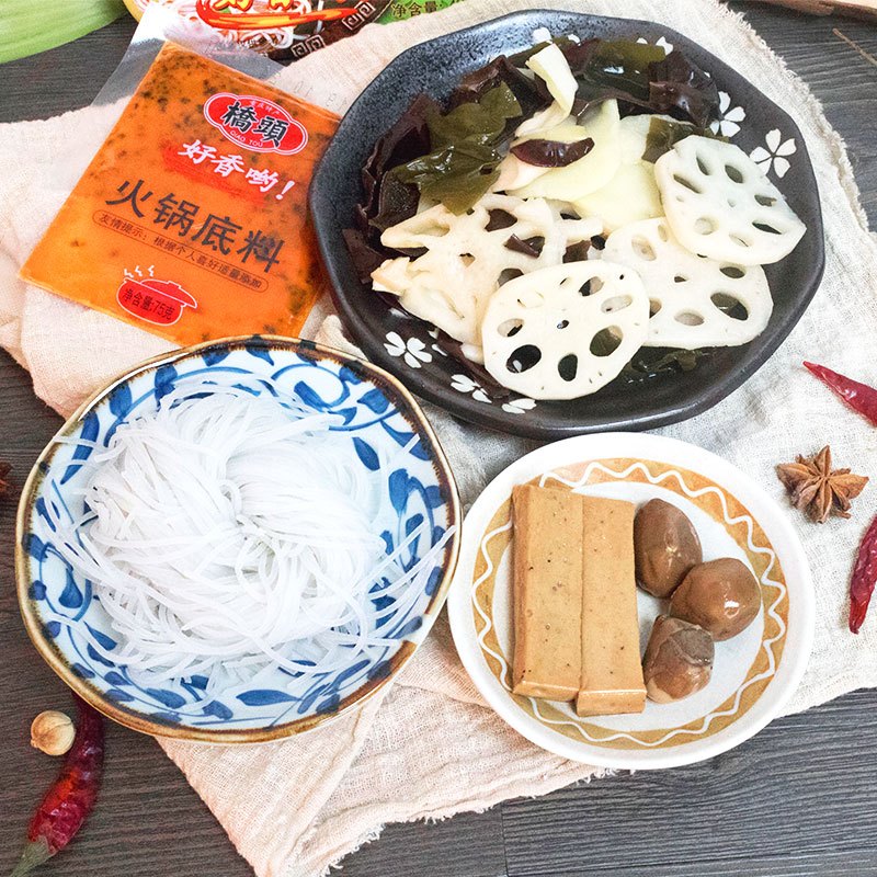 桥头自煮火锅 麻辣什蔬430g+经典牛肉445g 方便速食 自煮火锅 自热自嗨小火锅 川味火锅 麻辣鲜香