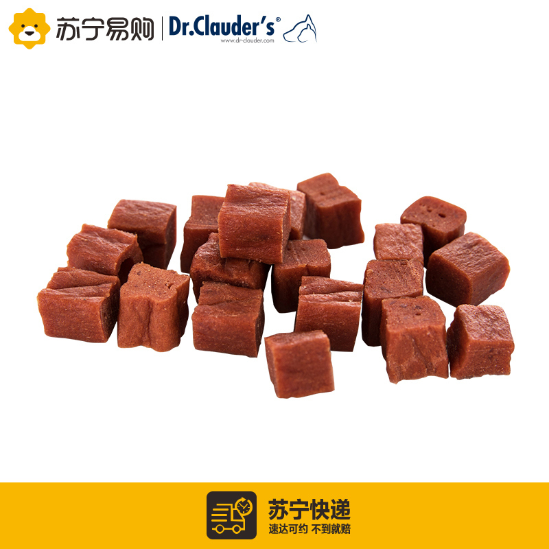 [苏宁超市]德国克劳德医生(Dr.Clauder’s)狗零食鸭肉丁80g 益生元健怡犬肉干奖励零食