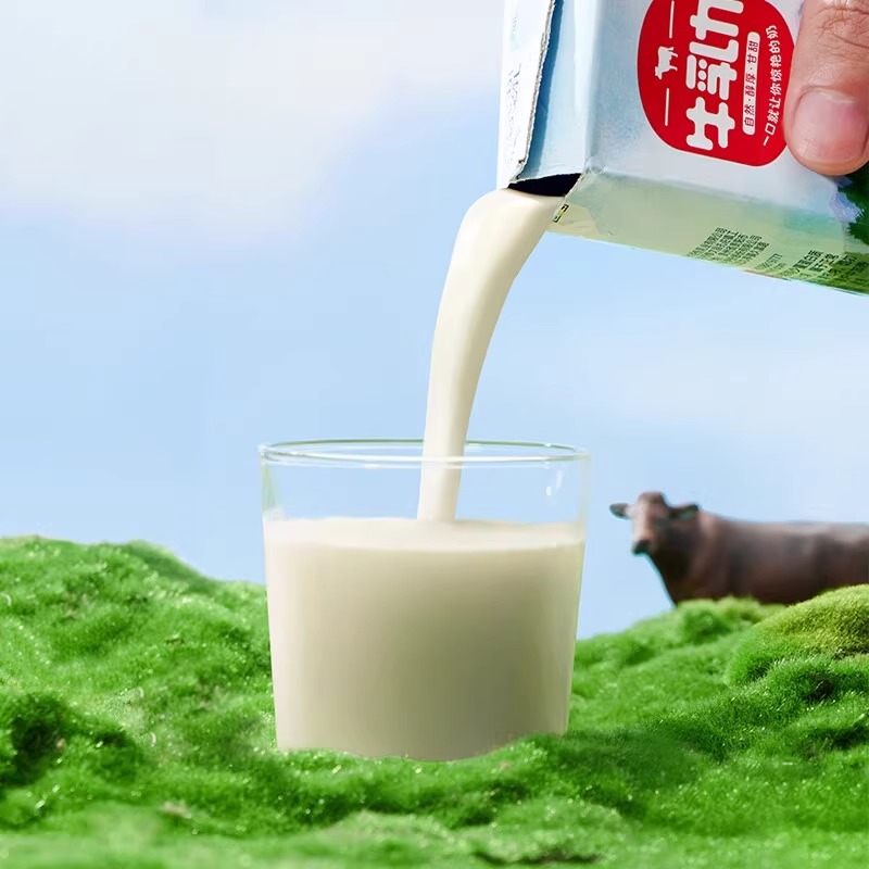 来伊份牛乳力整箱装200ml*12盒灭菌纯牛奶水牛乳早餐高清大图