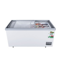 赫强商用冷柜BD/BC-460升1.4米白色冰柜商用卧式推拉门冰柜冷冻冰柜食品冷藏柜雪糕柜水果蔬菜保鲜冷柜