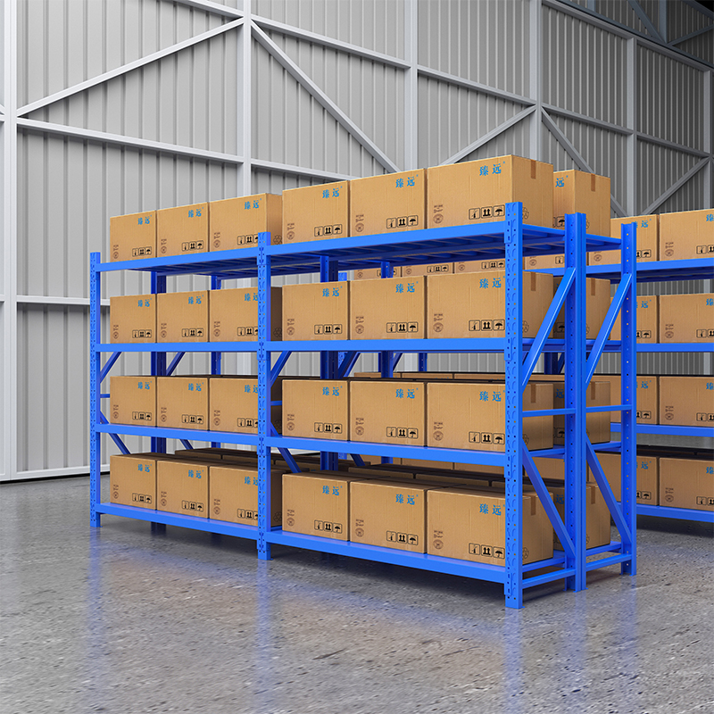 臻远ZYJJ-HJ-031仓储货架重型货架蓝色主架2000*500*2000mm/300kg高清大图