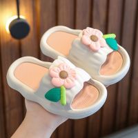 女童夏天拖鞋亲子女孩夏季室内家居洗澡防滑女大中小童凉拖鞋 32-33内长约19CM 103白色【花朵】
