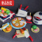 真智力儿童过家家厨房玩具水果切切乐男女孩仿真做饭厨具幼儿园美食区 83件喷雾电饭锅+电磁炉套+切切看+煮蛋器仿真食物