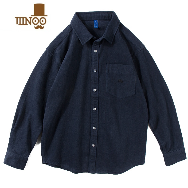 YANXU外套男2021年厚实宽松休闲夹克日系复古工装潮牌长袖潮牌A长高清大图