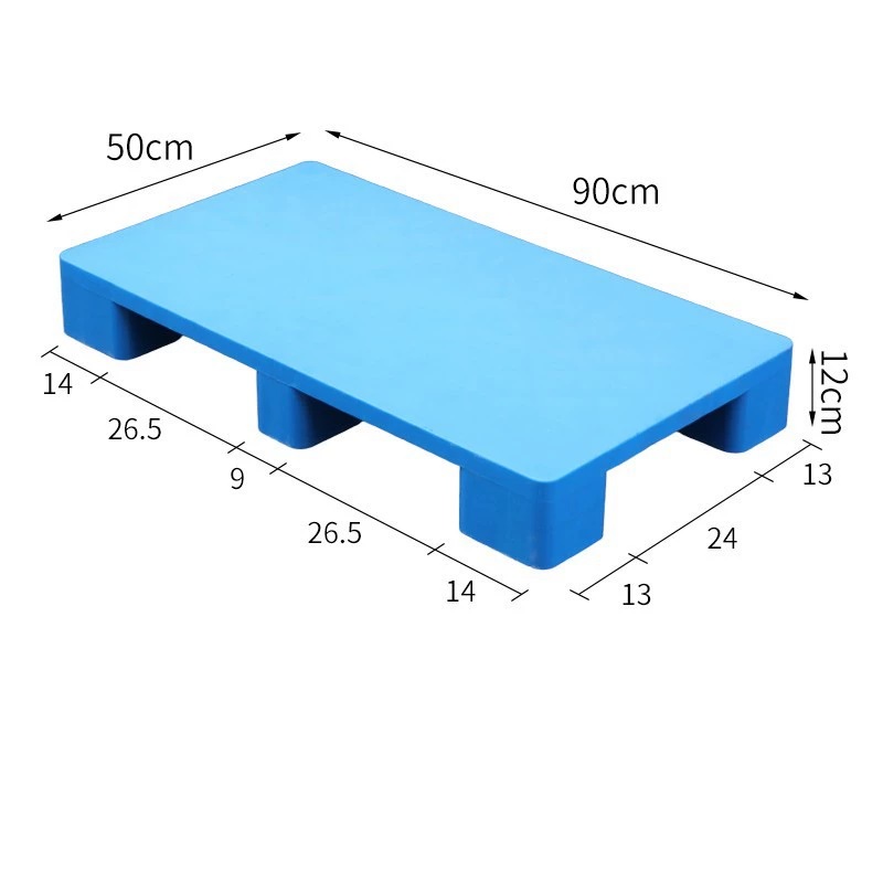 宁储 塑料托盘 平板六脚托盘 90*50*12cm 张高清大图