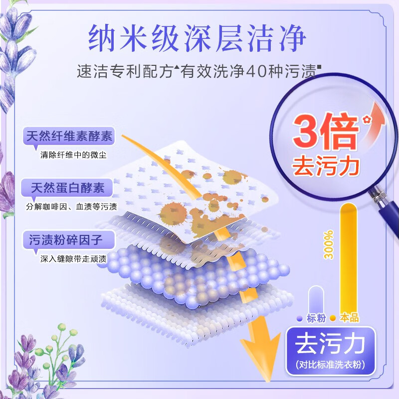 立白大师香氛天然洗衣粉1.08kg清雅幽香薰衣草深层洁净防变旧防发黄持久留香