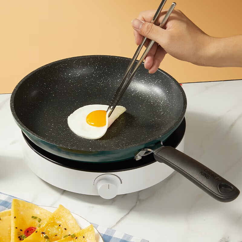 炊大皇 平底锅牛排深煎锅煎蛋易洁不粘锅28cm 电磁炉通用 魅尚BZ50847(规格:个)高清大图