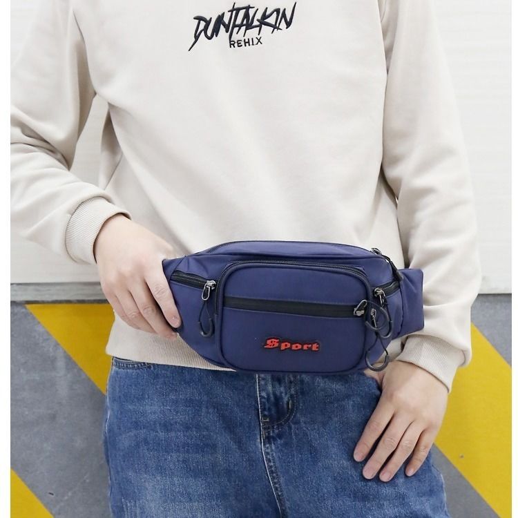 派尼美特新款牛津布大容量男士腰包男女生意收银包运动户外多用挎包