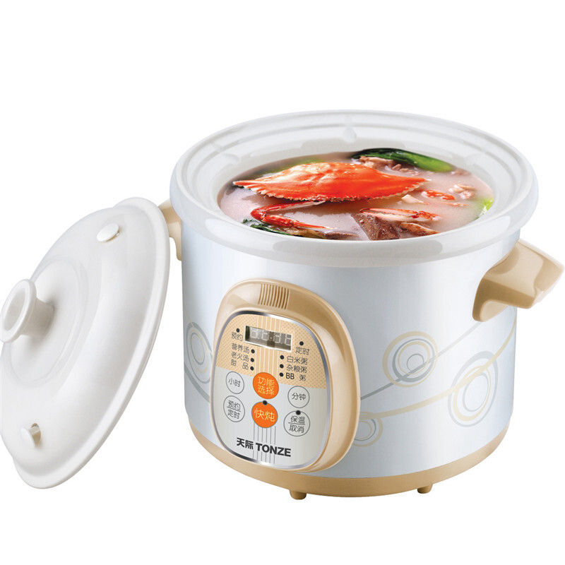 天际电炖炖锅DGD30-30AWD家用煮粥神器煲汤锅电用多功能全自动智能陶瓷养生锅电炖锅 电炖盅白陶瓷智能预约煮粥煲汤锅