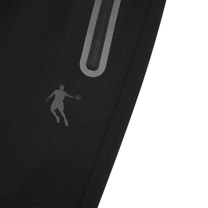 乔丹QIAODAN男款速干运动中裤透气轻薄高弹力休闲训练裤宽松版型高清大图