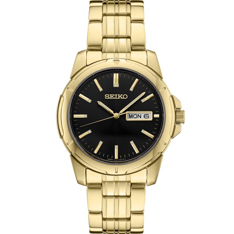 SEIKO/精工 中性石英表星期加日历抛光运动休闲防水商务手表