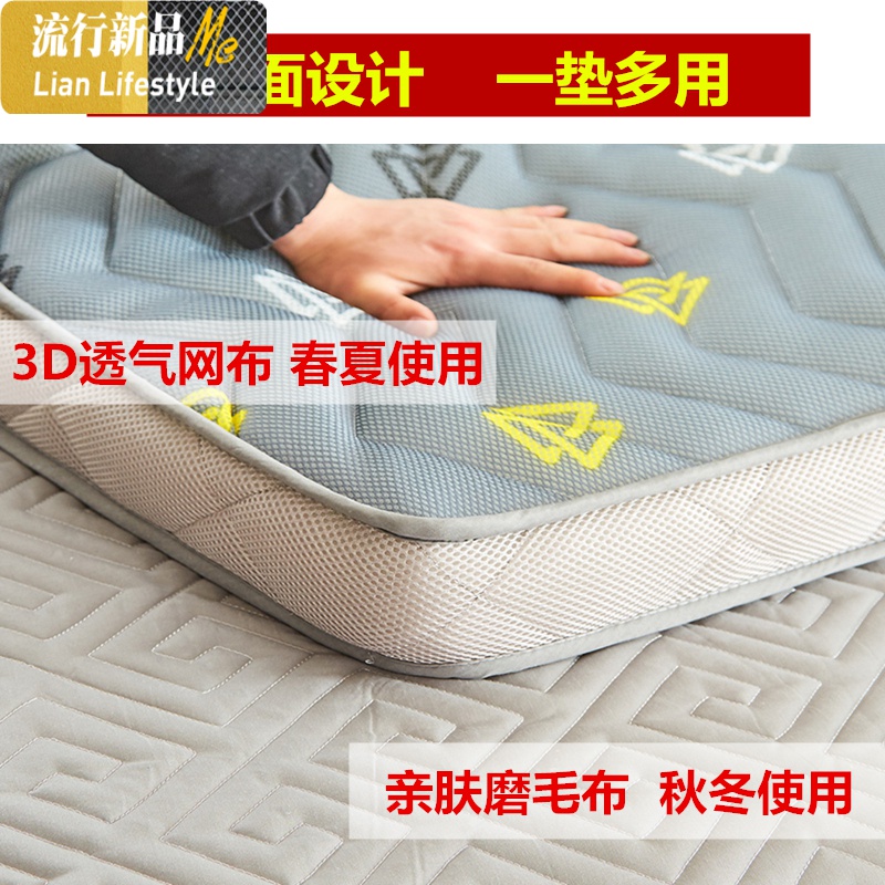 。2019床垫1.5m1.8米双人1.2米单经济型软硬两用椰棕弹簧乳 三维工匠高清大图