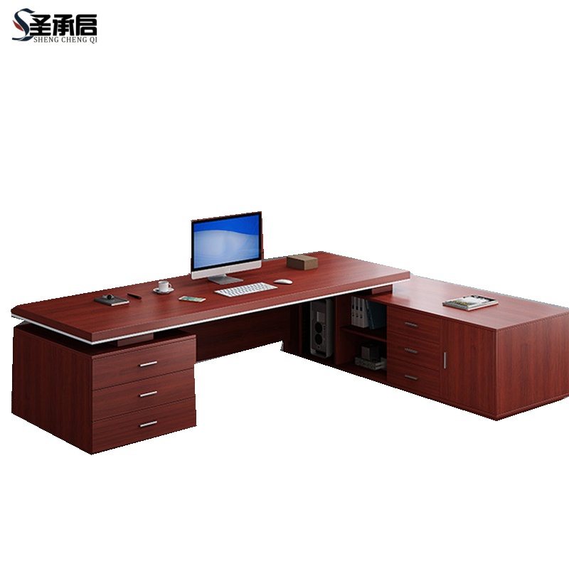 圣承启 办公桌 2.4米带椅张高清大图