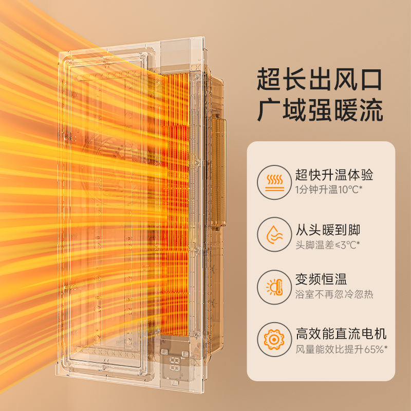欧普照明变频风暖浴霸取暖家用排气扇一体集成吊顶卫生间暖风机抱抱暖