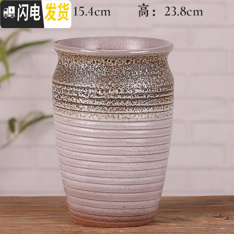 三维工匠宜兴紫砂花盆老桩多肉盆景法师盆栽透气粗陶陶瓷大号盆 菠萝捏口黑挂白 大花盆容器
