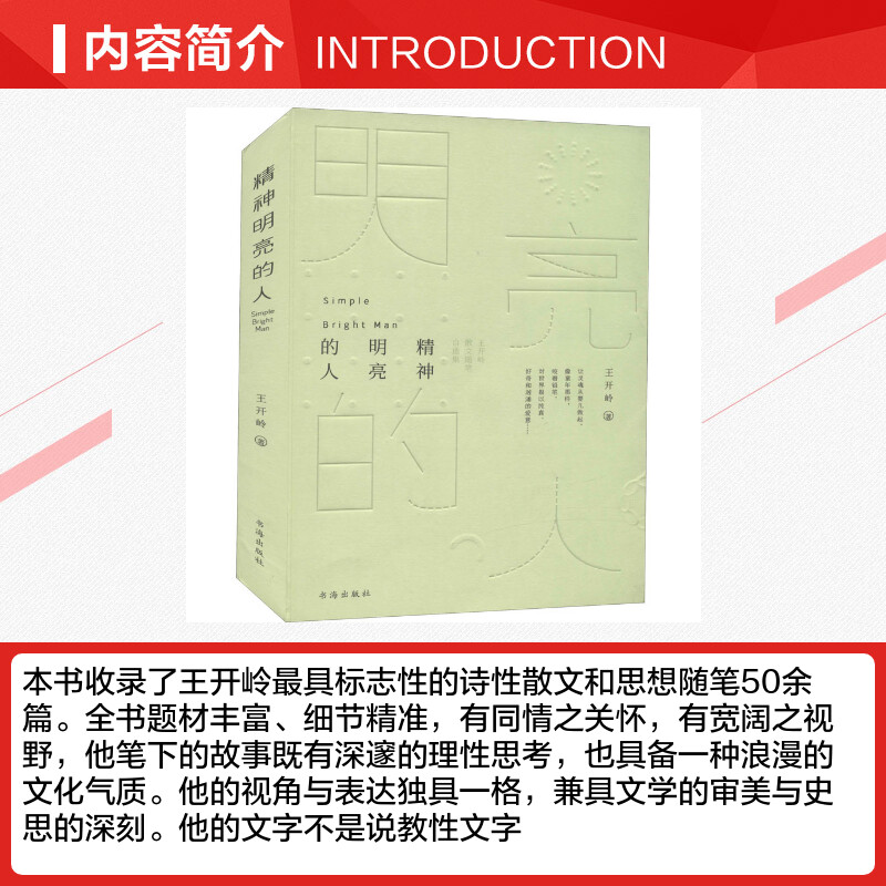 精神明亮的人:王开岭散文随笔自选集 [正版]精神明亮的人 王开岭散文随笔自选集 王开岭 著 文学作品集文学 书店图书籍高清大图