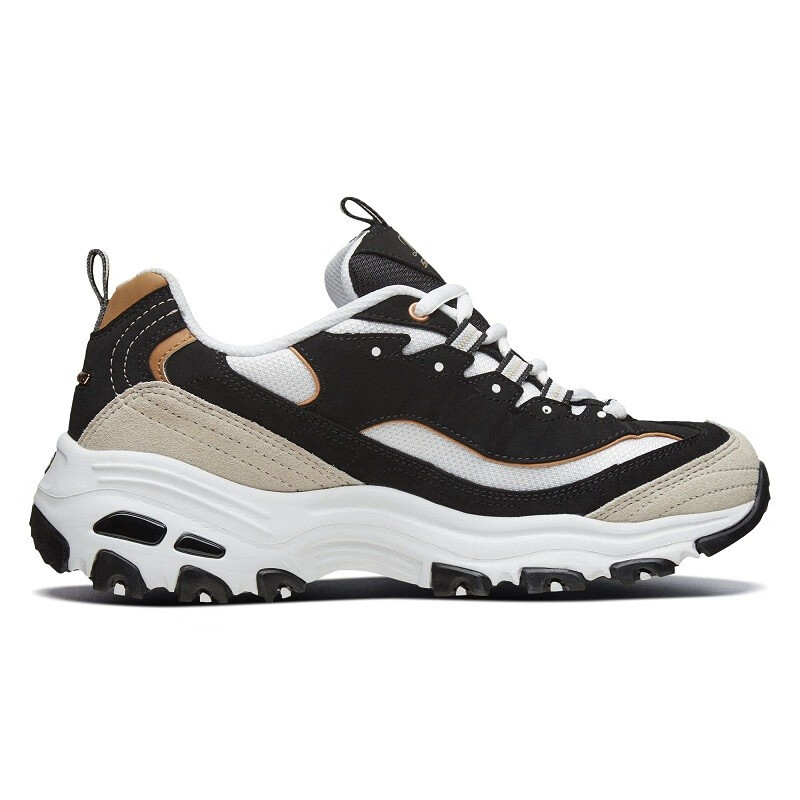 skechers斯凯奇男款情侣鞋熊猫鞋金属风老爹鞋运动鞋666114bkgd666114