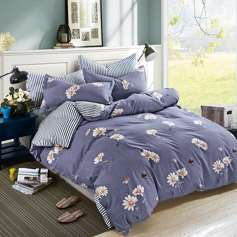 天琴采花蜜-柔丝棉四件套 床单230*250cm+被罩200*230cm+枕套48*74cm*2高清大图