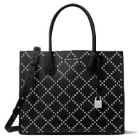 [直营]迈克·科尔斯(MICHAEL KORS) 大号Mercer Grommeted 拉链款菱格手提包斜挎单肩包 牛皮