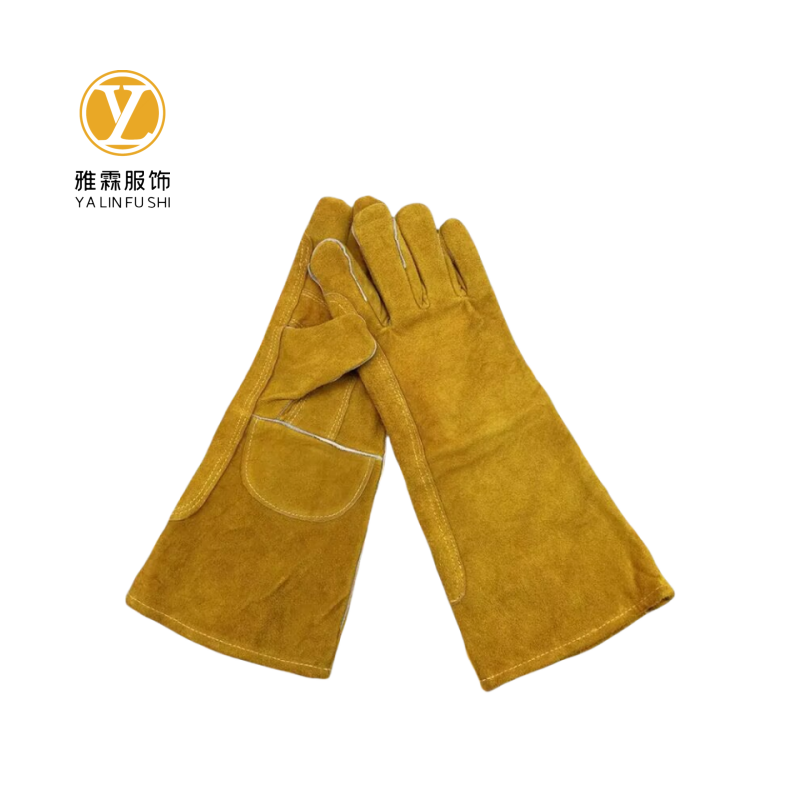 雅霖服 长款电焊牛皮手套防滑耐防烫隔热电YLF25051704 双高清大图