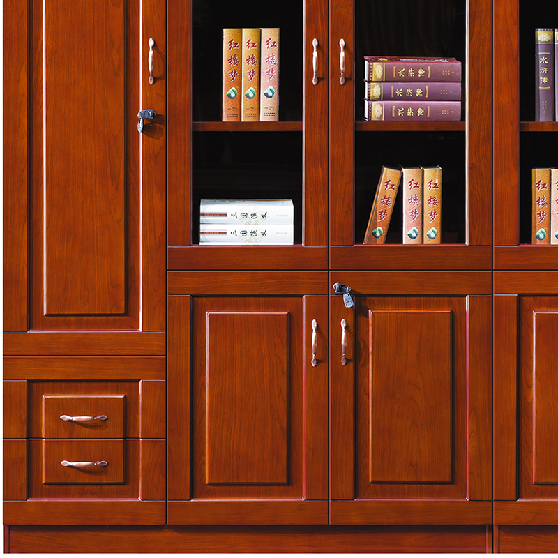 臻远 ZY051435 木质文件柜展示柜油漆贴木皮资料柜书柜 组合柜高清大图