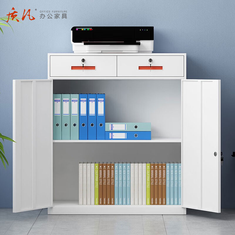 质凡储物柜资料柜档案柜 二斗矮柜高清大图