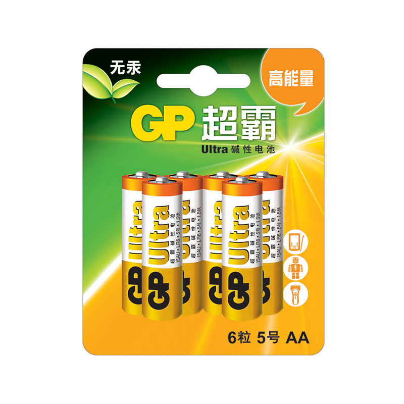 超霸(GP)5号6粒五号碱性耐用干电池