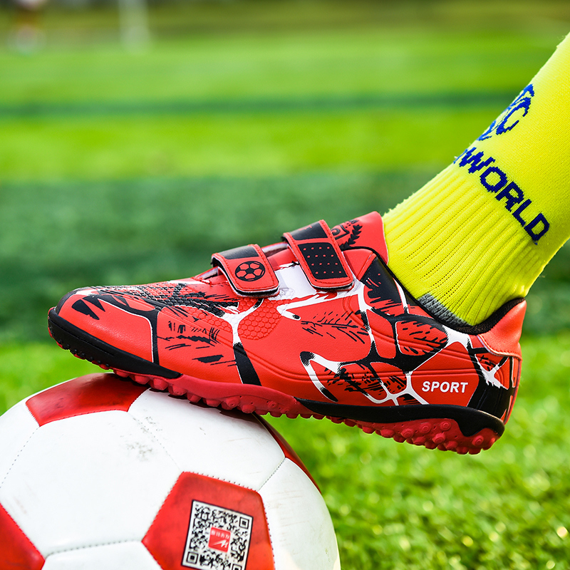 儿童足球鞋魔术贴球鞋碎钉长钉男童女童男孩青少年训练鞋学生