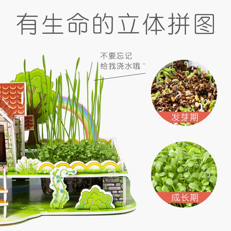 3D立体拼图种植农场亲子小农庄力儿童DIY纸质建筑模型玩具 甜蜜家园主题套餐图片
