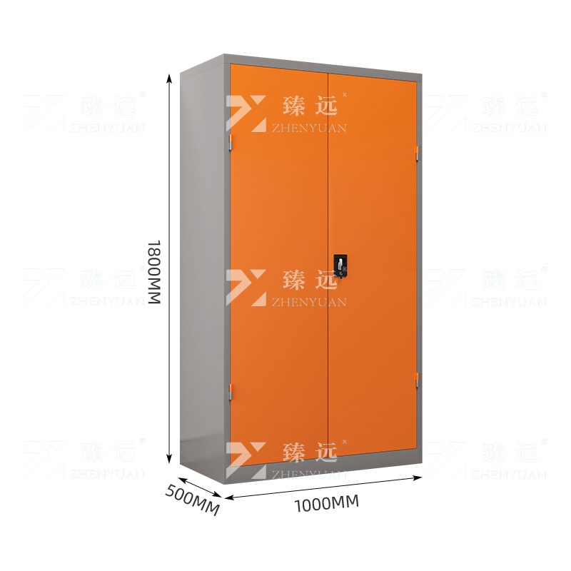 臻远ZY-GJGA-40 重型工具柜通门无网四层 桔灰色 长1000*深500*高1800mm 单位:1台高清大图