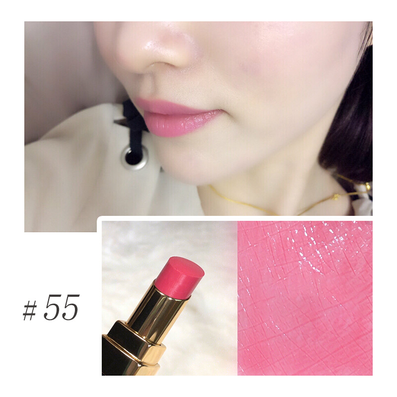 香奈儿口红cocoflash新款闪亮唇膏55号抖音推荐coco显色唇膏55号粉红