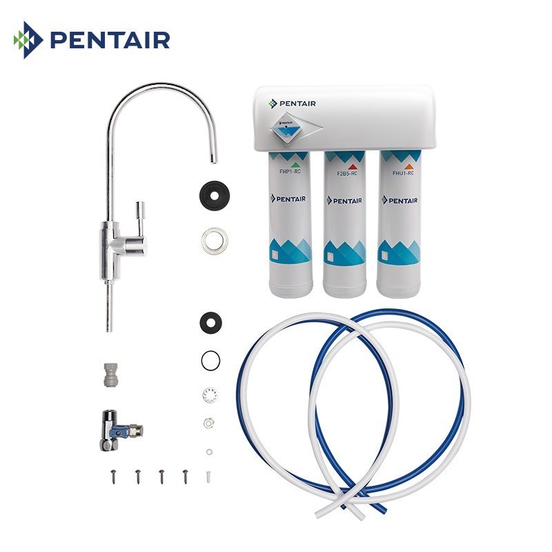 美国.滨特尔(PENTAIR)厨下式家用直饮净水器超滤机U3000-A2 2.5L/分钟超大流量0废水 特效去除微生物
