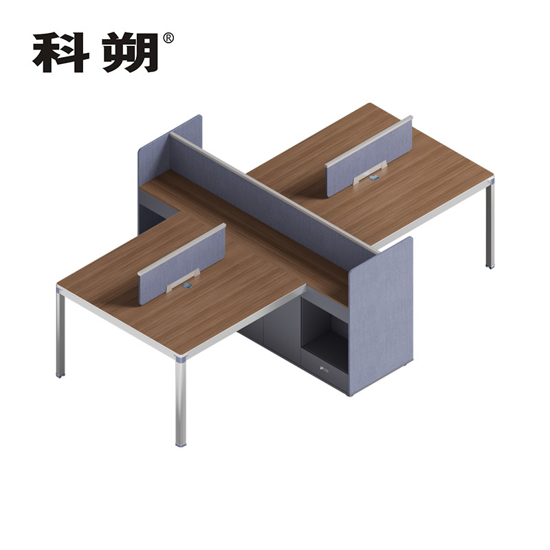 科朔 办公桌职员桌 员工桌 板式办公桌四人位3米KS-08B3004
