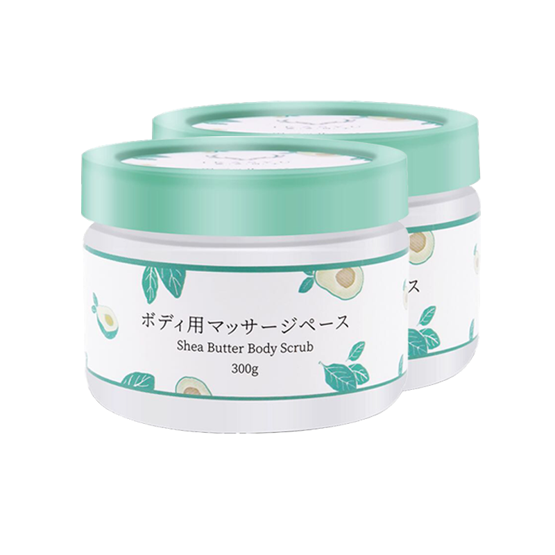 IKASYU/日本鹿秀因子 冰激凌身体磨砂膏300g*2 去角质去鸡皮按摩膏 男女通用 全身清洁提亮保湿 乳木果磨砂膏