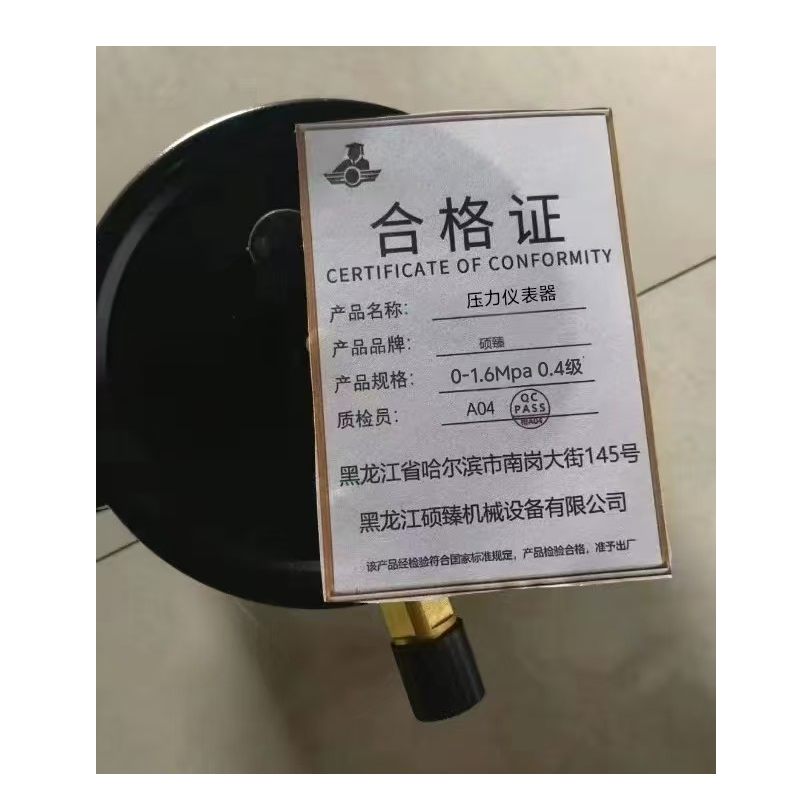硕臻 压力仪表器 0-1.6Mpa 0.4级 块高清大图