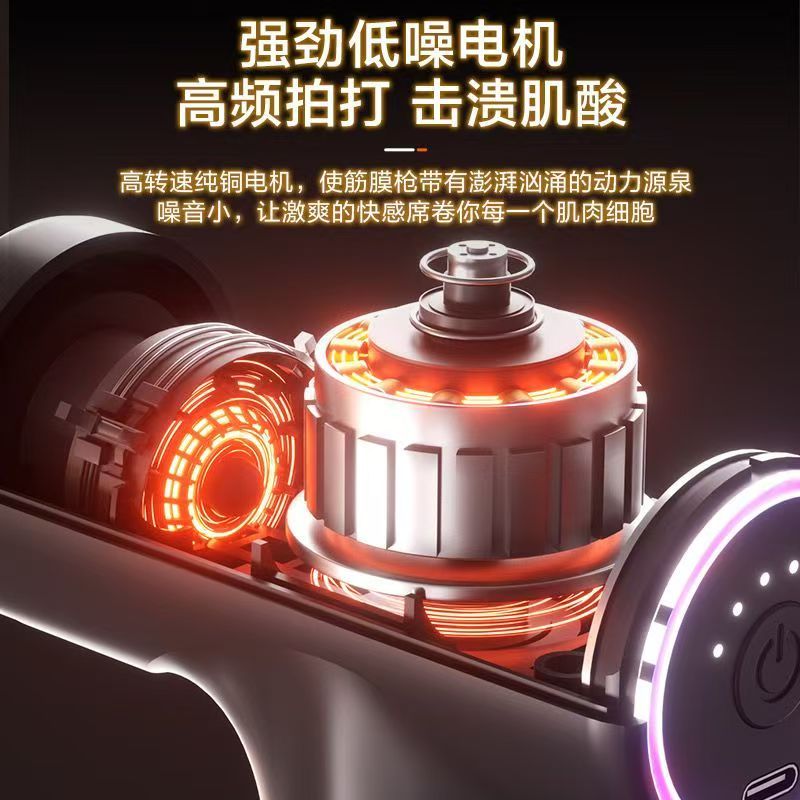 安踏筋膜枪肌肉按摩器专业级迷你电动颈椎神器放松颈膜家用正品[强劲动力]4头礼盒装高清大图