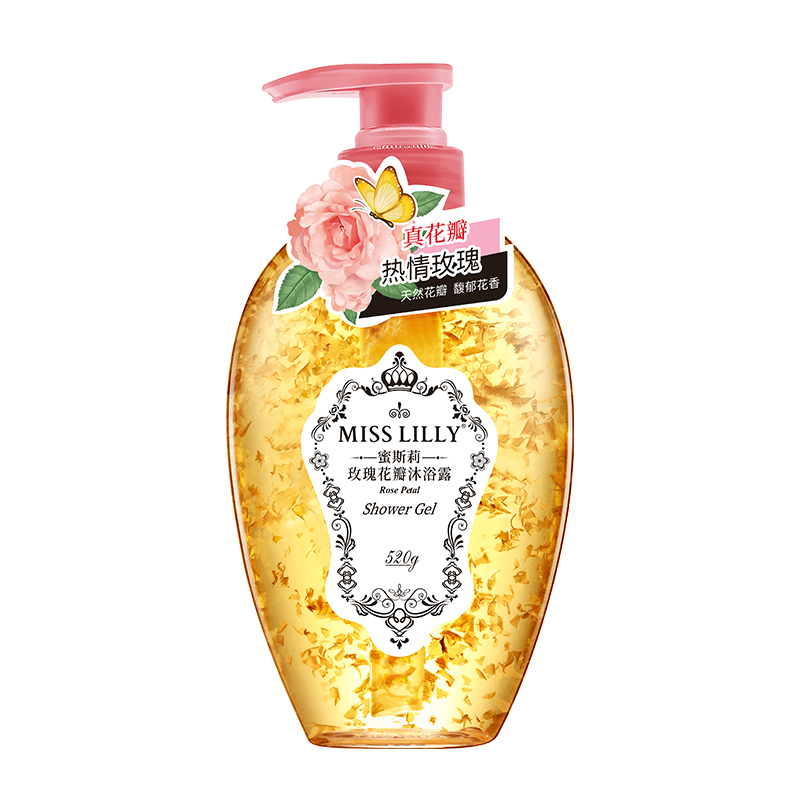 蜜斯莉 MISS LILLY 玫瑰香氛花瓣沐浴露 520g