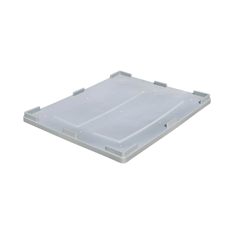 翌嘉 YJ4121755塑料卡板箱叉车移动周转箱 卡板箱盖子灰色 1200*1000高清大图