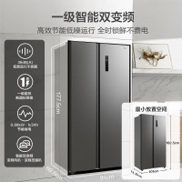 美的(Midea)607升对开门冰箱双变频一级能效家用超薄电冰箱智能净味无霜BCD-607WKPZM(E)大容量