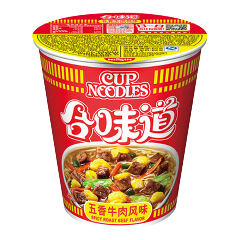 日清(Nissin)合味道五香牛肉风味84g/杯 方便面高清大图