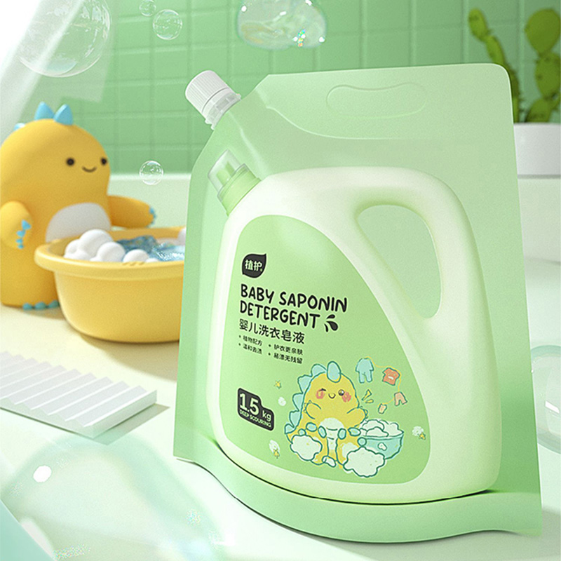 植护洗衣液1.5kg绿恐龙低泡易漂洁净无残留亲肤无刺激ZH305165高清大图