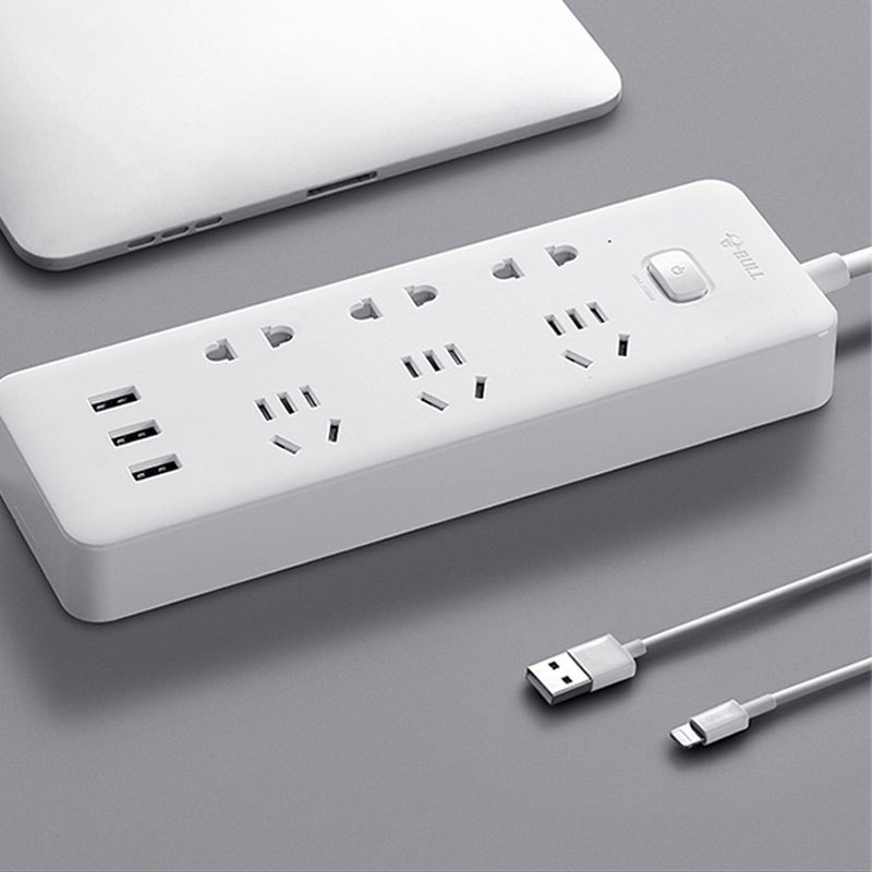 公牛(bull)usb插座gnv-uub126 10a 250v 6个强电插孔 3米导线 2.